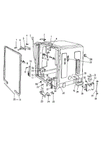 Tub Details parts for Kenmore Dishwasher 587.1526580 (5871526580, 587 1526580) from AppliancePartsPros.com