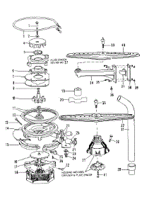Motor, Heater, And Spray Arm Details parts for Kenmore Dishwasher 587.1526580 (5871526580, 587 1526580) from AppliancePartsPros.com