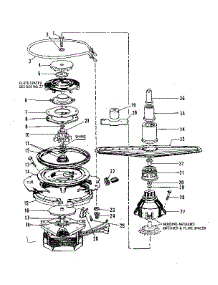 Motor, Heater, And Spray Arm Details parts for Kenmore Dishwasher 587.153000 (587153000, 587 153000) from AppliancePartsPros.com
