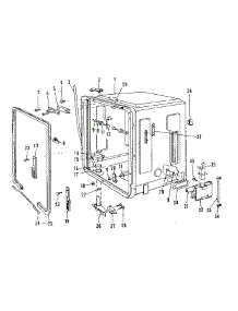 Tub Details parts for Kenmore Dishwasher 587.153000 (587153000, 587 153000) from AppliancePartsPros.com