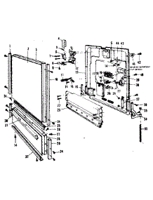 Door Details parts for Kenmore Dishwasher 587.153100 (587153100, 587 153100) from AppliancePartsPros.com