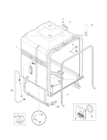 Tub parts for Kenmore Dishwasher 587.15313000A (58715313000A, 587 15313000A) from AppliancePartsPros.com