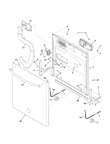 Door parts for Kenmore Dishwasher 587.15313000A (58715313000A, 587 15313000A) from AppliancePartsPros.com