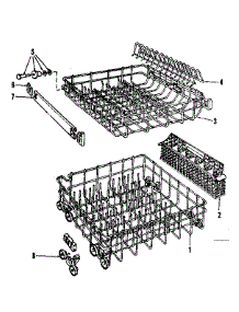 Rack Assembly parts for Kenmore Dishwasher 587.153200 (587153200, 587 153200) from AppliancePartsPros.com