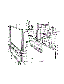 Door Details parts for Kenmore Dishwasher 587.153200 (587153200, 587 153200) from AppliancePartsPros.com