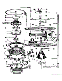 Motor, Heater, And Spray Arm Details parts for Kenmore Dishwasher 587.153200 (587153200, 587 153200) from AppliancePartsPros.com