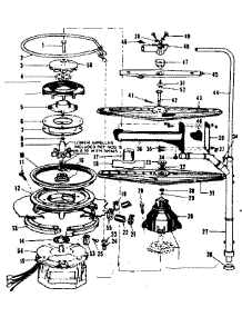 Motor, Heater, And Spray Arm Details parts for Kenmore Dishwasher 587.153300 (587153300, 587 153300) from AppliancePartsPros.com