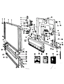 Door Details parts for Kenmore Dishwasher 587.153300 (587153300, 587 153300) from AppliancePartsPros.com