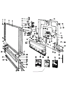 Door Details parts for Kenmore Dishwasher 587.153302 (587153302, 587 153302) from AppliancePartsPros.com