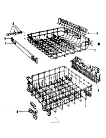 Rack Assembly parts for Kenmore Dishwasher 587.153303 (587153303, 587 153303) from AppliancePartsPros.com