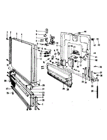 Door Details parts for Kenmore Dishwasher 587.153303 (587153303, 587 153303) from AppliancePartsPros.com
