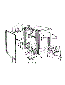 Tub Details parts for Kenmore Dishwasher 587.1536580 (5871536580, 587 1536580) from AppliancePartsPros.com