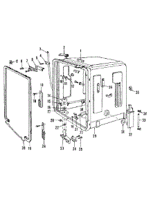 Tub Details parts for Kenmore Dishwasher 587.1536583 (5871536583, 587 1536583) from AppliancePartsPros.com
