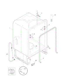 Tub parts for Kenmore Dishwasher 587.15372100A (58715372100A, 587 15372100A) from AppliancePartsPros.com