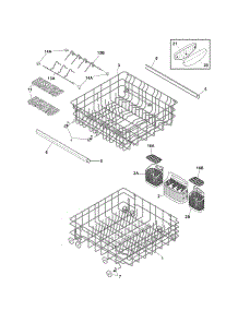 Racks parts for Kenmore Dishwasher 587.15378100A (58715378100A, 587 15378100A) from AppliancePartsPros.com