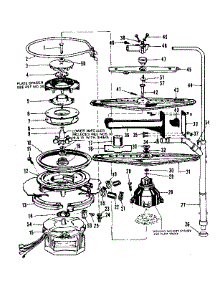 Motor, Heater, And Spray Arm Details parts for Kenmore Dishwasher 587.703003 (587703003, 587 703003) from AppliancePartsPros.com