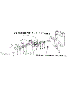 Detergent Cup Details parts for Kenmore Dishwasher 587.703100 (587703100, 587 703100) from AppliancePartsPros.com