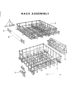 Rack Assembly parts for Kenmore Dishwasher 587.703100 (587703100, 587 703100) from AppliancePartsPros.com