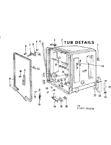 Tub Details parts for Kenmore Dishwasher 587.703100 (587703100, 587 703100) from AppliancePartsPros.com