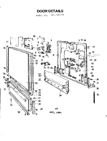 Door Details parts for Kenmore Dishwasher 587.703102 (587703102, 587 703102) from AppliancePartsPros.com