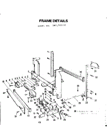 Door Details parts for Kenmore Dishwasher 587.703102 (587703102, 587 703102) from AppliancePartsPros.com
