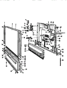 Door parts for Kenmore Dishwasher 587.703103 (587703103, 587 703103) from AppliancePartsPros.com