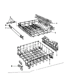 Rack Assembly parts for Kenmore Dishwasher 587.703200 (587703200, 587 703200) from AppliancePartsPros.com