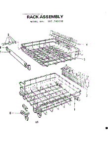Rack Assembly parts for Kenmore Dishwasher 587.703202 (587703202, 587 703202) from AppliancePartsPros.com