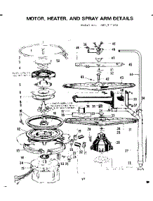 Motor Heater And Spray Arm Details parts for Kenmore Dishwasher 587.703202 (587703202, 587 703202) from AppliancePartsPros.com