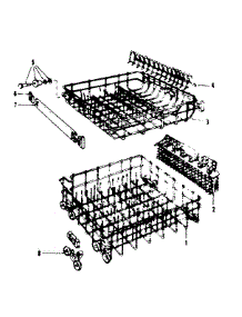 Rack Assembly parts for Kenmore Dishwasher 587.703203 (587703203, 587 703203) from AppliancePartsPros.com