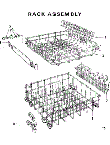 Rack Assembly parts for Kenmore Dishwasher 587.703300 (587703300, 587 703300) from AppliancePartsPros.com