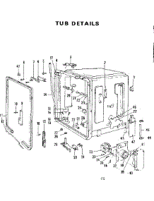 Tub Details parts for Kenmore Dishwasher 587.703300 (587703300, 587 703300) from AppliancePartsPros.com