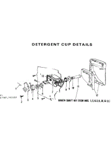 Detergent Cup Details parts for Kenmore Dishwasher 587.703300 (587703300, 587 703300) from AppliancePartsPros.com