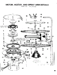 Motor, Heater, And Spray Arm Details parts for Kenmore Dishwasher 587.703302 (587703302, 587 703302) from AppliancePartsPros.com