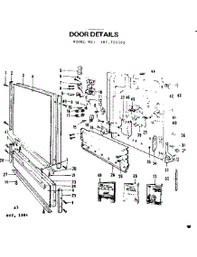 Door parts for Kenmore Dishwasher 587.703302 (587703302, 587 703302) from AppliancePartsPros.com