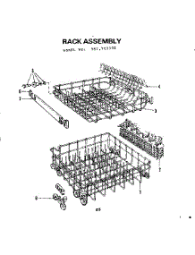 Rack Assemblies parts for Kenmore Dishwasher 587.703302 (587703302, 587 703302) from AppliancePartsPros.com