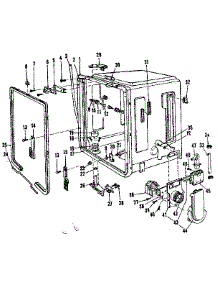 Tub Details parts for Kenmore Dishwasher 587.703303 (587703303, 587 703303) from AppliancePartsPros.com