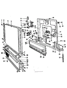 Door Details parts for Kenmore Dishwasher 587.703303 (587703303, 587 703303) from AppliancePartsPros.com