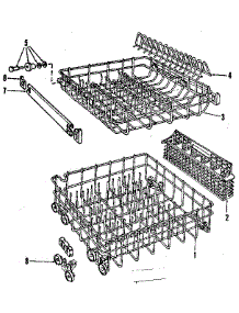 Rack Assembly parts for Kenmore Dishwasher 587.703303 (587703303, 587 703303) from AppliancePartsPros.com