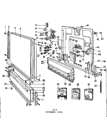 Door Details parts for Kenmore Dishwasher 587.703400 (587703400, 587 703400) from AppliancePartsPros.com