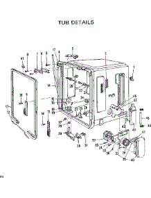 Tub Details parts for Kenmore Dishwasher 587.703400 (587703400, 587 703400) from AppliancePartsPros.com