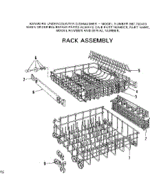 Rack Asm parts for Kenmore Dishwasher 587.703400 (587703400, 587 703400) from AppliancePartsPros.com