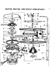 Motor Heater & Spray Arm Details parts for Kenmore Dishwasher 587.703400 (587703400, 587 703400) from AppliancePartsPros.com