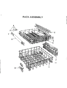 Rack Assembly parts for Kenmore Dishwasher 587.703402 (587703402, 587 703402) from AppliancePartsPros.com