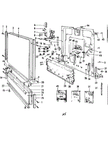 Door Details parts for Kenmore Dishwasher 587.703403 (587703403, 587 703403) from AppliancePartsPros.com