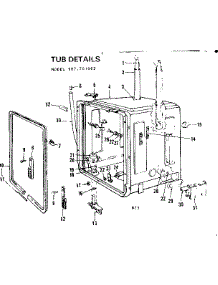 Tub Details parts for Kenmore Dishwasher 587.703902 (587703902, 587 703902) from AppliancePartsPros.com