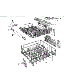 Rack Assembly parts for Kenmore Dishwasher 587.703902 (587703902, 587 703902) from AppliancePartsPros.com