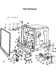Tub Details parts for Kenmore Dishwasher 587.706100 (587706100, 587 706100) from AppliancePartsPros.com