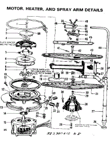 Motor Heater And Spray Arm Details parts for Kenmore Dishwasher 587.706100 (587706100, 587 706100) from AppliancePartsPros.com