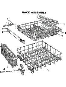 Rack Assembly parts for Kenmore Dishwasher 587.706100 (587706100, 587 706100) from AppliancePartsPros.com
